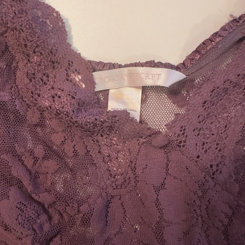 Victorias Secret Vintage 90's Purple Lace‎ Slip Dress Large Floral Whimsigoth